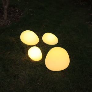 Everstar Pelouse Lumière Cailloux Creative Extérieur Solaire Jardin Lumières IP65 Étanche RVB Lampe Paysage Pierre Décoration Cour - Product Image 4