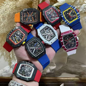 2025 Best-selling High Quality Transparent Ceramic <b>Case</b> Orange Rubber Strap Luxury Mechanical <b>Watch</b> with Sapphire Crystal Dial - Product Image 6