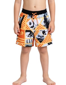 New Fashion Unisex Casual Digital Printed Four-Way Stretch Waterproof Elastic Waist Polyester Swimming Trunks Shorts
