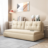 Canapé-lit moderne de haute qualité, pliable et escamotable, avec rangement, canapé-lit multifonctionnel en tissu, éponge dense, style nordique