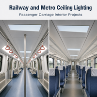 Plafonnier LED SHIZI DC110V pour métro et transport ferroviaire, en aluminium 6063-T5 et PC, personnalisable OEM/ODM, tension sur mesure pour trains et métros