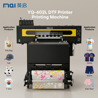 Máquina de impresión DTF de 60 cm con dos cabezales de impresión I3200, impresora DTF para impresión por transferencia de calor en camisetas y prendas con secador y agitador de polvo.