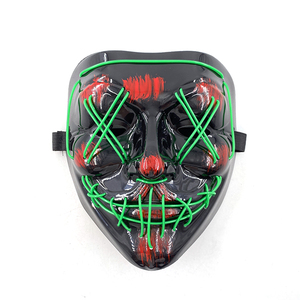 Inalámbrico Scary Glowing Mask <span class=keywords><strong>LED</strong></span> Luminous Purge Mask Halloween Horror Neon Light up Cosplay Party Mask Festival Supplies - Product Image 6