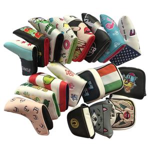 Housse de tête de club de <span class=keywords><strong>golf</strong></span> en cuir PU magnétique à motif personnalisé pour Driver, Fairway, Hybride, bois 1, 3, 5 ou fer, blade, mallet, putter - Vente directe fabricant - Product Image 4