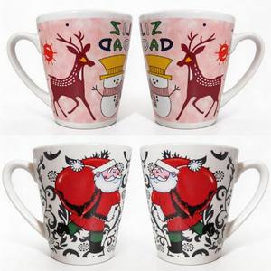 Taza de Cerámica con Dibujo Animado de Santa Claus, Regalo de Navidad HARVIT, Tazas de Café Navideñas, Tazas al por Mayor de Origen Hunan - Product Image 1