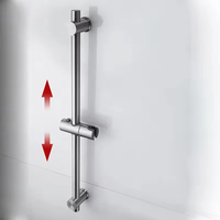 Support de douche coulissant en acier inoxydable FSH 304, réglable en hauteur et en angle, pour douchette, finition nickel, accessoires de robinetterie de salle de bain