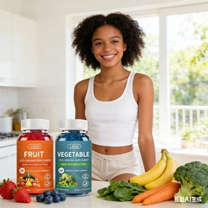 OEM/ODM オーガニックフルーツ＆野菜サプリメント 45種類のフルーツと野菜のグミ 大人・子供向け ビタミン剤 グミキャンディ - Product Image 4