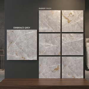 กระเบื้องปูพื้นพอร์ซเลนขัดเงาดิจิตอล Vistaar ขนาด 800x800 มม. ลายหินอ่อนสีเทา ผิวพรีเมียม - Product Image 1