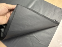 Papier de soie noir de qualité supérieure, papier avec logo en feuille d'or personnalisé pour l'emballage de cadeaux floraux de luxe