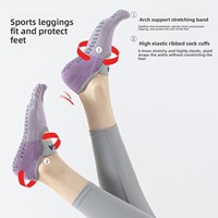 Chaussettes de yoga pour femmes, en coton peigné tricoté, à cinq doigts, color-block, absorbant la transpiration, antidérapantes, pour le sport en intérieur, été, professionnelles