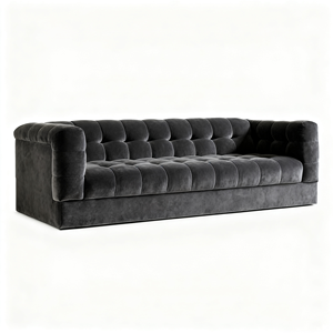 أريكة ثلاثية المقاعد مبطنة بقماش عصري بأسلوب كريمي لغرفة المعيشة - Product Image 6