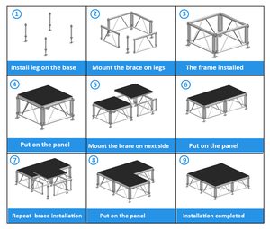 Fabricant fiable de plateformes de scène modulaires <span class=keywords><strong>en</strong></span> aluminium avec certification TUV et CE pour les marchés américain et europé<span class=keywords><strong>en</strong></span> - Product Image 3