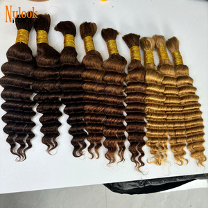 <span class=keywords><strong>Nulook</strong></span> 100g/50g Cheveux à tresser 10-40 pouces Ondes profondes Cheveux humains en vrac pour tressage Cheveux cambodgiens bruts Tresses bohèmes pour femmes - Product Image 6