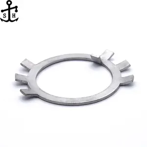 Factory Custom Locknut Tab Washers Stainless Steel 304 316 Tab Pin Star 6 Claws Lock Serrated Tooth Washer for Round Nuts GB858