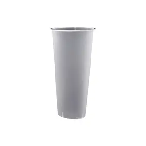 16oz Custom Measuring Logo Disposable Clear Coffee Juice Tea Water Wine Dessert Frosted Straw Pp Plastic Cup With Lid