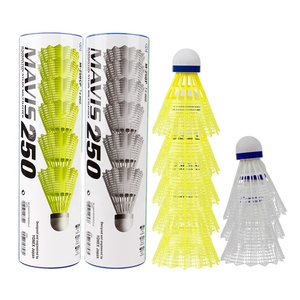 Pluma de bádminton de nailon YONEX MAVIS 250 M250 con tapa azul - Product Image 1