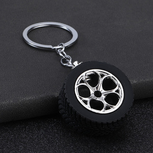 Llavero <span class=keywords><strong>de</strong></span> Llanta <span class=keywords><strong>de</strong></span> Coche - Neumático <span class=keywords><strong>de</strong></span> Goma con Diseño <span class=keywords><strong>de</strong></span> Rayos <span class=keywords><strong>de</strong></span> Aleación para Entusiastas <span class=keywords><strong>de</strong></span> Automóviles, Adornos para Bolsos y Accesorios para Llaves <span class=keywords><strong>de</strong></span> Coche - Product Image 4