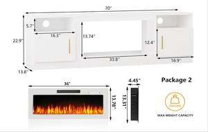 <span class=keywords><strong>Chimenea</strong></span> Tv Stand Ward Wind Fire Light Ajustable Cierre suave <span class=keywords><strong>Puerta</strong></span> RGB Light Mail Package - Product Image 3