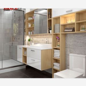 Mueble de baño esquinero <span class=keywords><strong>con</strong></span> lavabo, mueble de madera, barato - Product Image 1