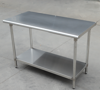 Table de travail de cuisine commerciale modulaire personnalisable en acier inoxydable 201/304 à assembler soi-même avec une capacité de charge de 300 kg/m