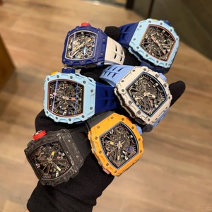 New RM Orange Carbon Fiber Case butterfly Buckle <b>Skeleton</b> <b>Automatic</b> Mechanical Movement Waterproof Sports Mechanical <b>Watch</b> - Product Image 5