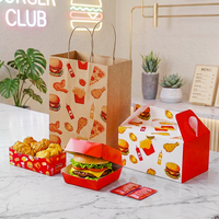 Boîte à Snacks Rectangulaire Personnalisée Écologique et Recyclable pour Frites et Hamburgers – Contenant en Papier pour Fast-Food