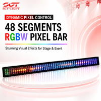 Projecteur stroboscopique LED RGBW à 48 segments, contrôle individuel DMX512, effet de poursuite et de flash, gradation linéaire pour éclairage d'événements extérieurs