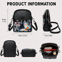Sac bandoulière tendance pour femme, broderie papillon, sac de créateur, petit sac à main en cuir PU, vente en gros OEM ODM 20 pièces