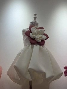 Vestido <span class=keywords><strong>de</strong></span> niña <span class=keywords><strong>de</strong></span> las flores <span class=keywords><strong>de</strong></span> tul rosa personalizado con lazo grande para primer cumpleaños, ocasión formal, vestido <span class=keywords><strong>de</strong></span> princesa <span class=keywords><strong>de</strong></span> <span class=keywords><strong>Navidad</strong></span> - Product Image 2