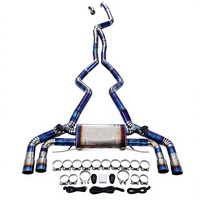 Système d'échappement Catback en alliage de titane avec traitement bleu pour BMW 240 540 840 X3 X4 X5 3.0T, avec tuyau intermédiaire unique et silencieux