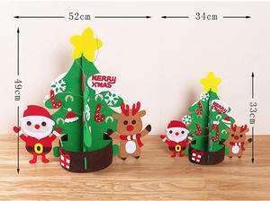 الجملة رخيصة الثمن شعرت شجرة عيد الميلاد النشاط قصة شجرة عيد الميلاد - Product Image 6