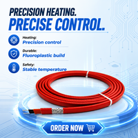 Cable Calefactor Autorregulable Reforzado para Altas Temperaturas, Anticorrosión y a Prueba de Explosiones, Ancho 12mm, 30/40/45/55/65/70W/m por Metro