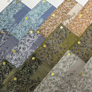 Scialle arabo musulmano Shemagh foulard islamico uomo kefiah Hijab sciarpa regalo ricamato 10cm Hijab Kashmir 55x55 pollici - Product Image 2