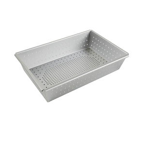 Plateau de cuisson pour pizza rectangulaire en aluminium anodisé de 1,5 mm, 14 x 10 pouces, perforé, pour une pizza croustillante, <span class=keywords><strong>plaque</strong></span> à pizza de Détroit, <span class=keywords><strong>plaque</strong></span> à croûte à pizza pour la cuisson - Product Image 4