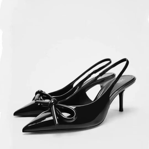 F1010-3 <span class=keywords><strong>Za</strong></span> Tacchi Alti da Donna Personalizzati, Tacchi Sottili da Donna, Sandali Estivi Neri a Punta con Cinturino, Vendita all'Ingrosso - Product Image 2