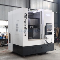 Tour CNC vertical classique VTC900 à broche unique, robuste, avec commande Fanuc et moteur 220V