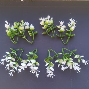 Bouquets de feuilles d'eucalyptus artificielles Wen Hope, blanc et vert, 10 cm-30 cm, décorations murales de mariage, base en plastique, fleurs - Product Image 2
