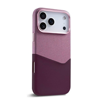 Étui de téléphone en cuir magnétique avec porte-cartes, cadre de caméra en métal, texture PU bicolore, coque pour téléphones mobiles pour iPhone 18 Pro Max