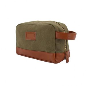 BSCI Factory Custom Logo Travel <b>Bag</b> Organizer For <b>Mens</b> Waterproof Leather Eco Canvas <b>Toiletry</b> Travel <b>Bag</b> - Product Image 2