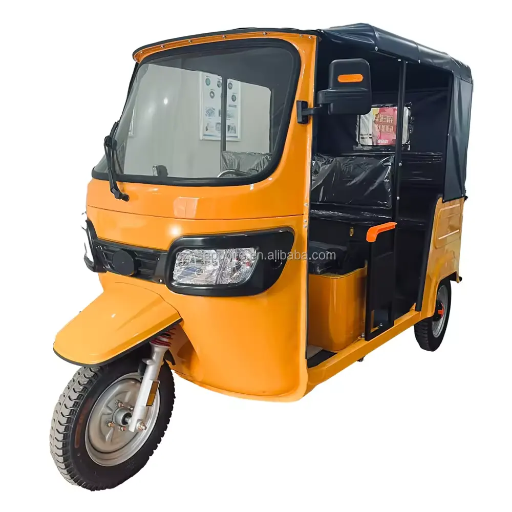 चीन थोक अनुकूलित सस्ती कीमत ट्राइसाइकिल 3 सीटें ड्रम ब्रेक टुक टुक ई-रिक्शा एसकेडी इलेक्ट्रिक ट्राइसाइकिल यात्रियों के लिए