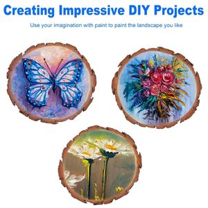 Grandi Dischi di Legno Grezzo e Cerchi in Legno Naturale Fai da Te per Decorazioni Creative per la Casa Opzione Logo Personalizzato - Product Image 4