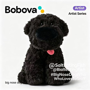 Divertente Giocattolo per Cani in Peluche con Naso Grande Ricamato e Orecchie Morbide, 25cm, in Poliestere e Cotone PP, Regalo di Compleanno per Adolescenti e Adulti - Product Image 5