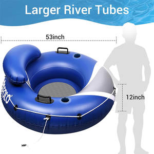 JOSEN River Run - Sillón Flotante Inflable de PVC con Respaldo, Portavasos, Asas de Agarre Duraderas, Cuerda de Agarre, Capacidad de Peso de 220 lb - Product Image 6