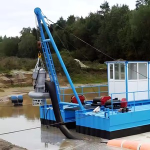 Fortschrittliches Baggerboot Kleine Sandbarke Stahlseil-Baggerbarke für Kanalbau - Product Image 5