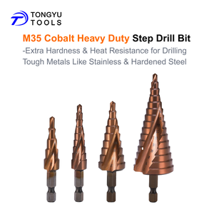 4-32mm Cobalt <strong>Step</strong> <strong>Drill</strong> Bit Set M35 HSS-Co5% Unibit Cone Big Hole Cutter for Stainless Steel Hard Metal Sheets - Product Image 3