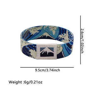Bracelets NFC en tissu élastique réutilisables / <span class=keywords><strong>Bracelet</strong></span> RFID tissé extensible <span class=keywords><strong>totwoo</strong></span> <span class=keywords><strong>Bracelet</strong></span> de couple Emballage individuel - Product Image 1