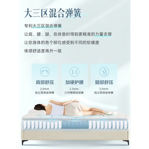 ที่นอนระบายอากาศป้องกันไรฝุ่น ขนาด 1.5x2 เมตร หนา 27 ซม. สปริงสามโซน สำหรับใช้ในบ้าน ผู้ใหญ่ - Product Image 5