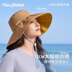 HeyBetter <b>Reversible</b> Fisherman <b>Hat</b> Wide Brim Sun Protection Breathable Outdoor Spring Summer Adult <b>Bucket</b> <b>Hat</b> - Product Image 4