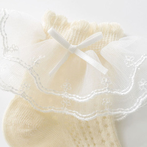 <span class=keywords><strong>Calzini</strong></span> alla caviglia in cotone pettinato per neonati, bambini e bambine, primavera estate, con stelle e pizzo. - Product Image 5