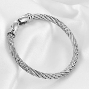Bracelet tressé unisexe en acier inoxydable, style câble, pour usage quotidien, tendance, transfrontalier Europe-Amérique - Product Image 4